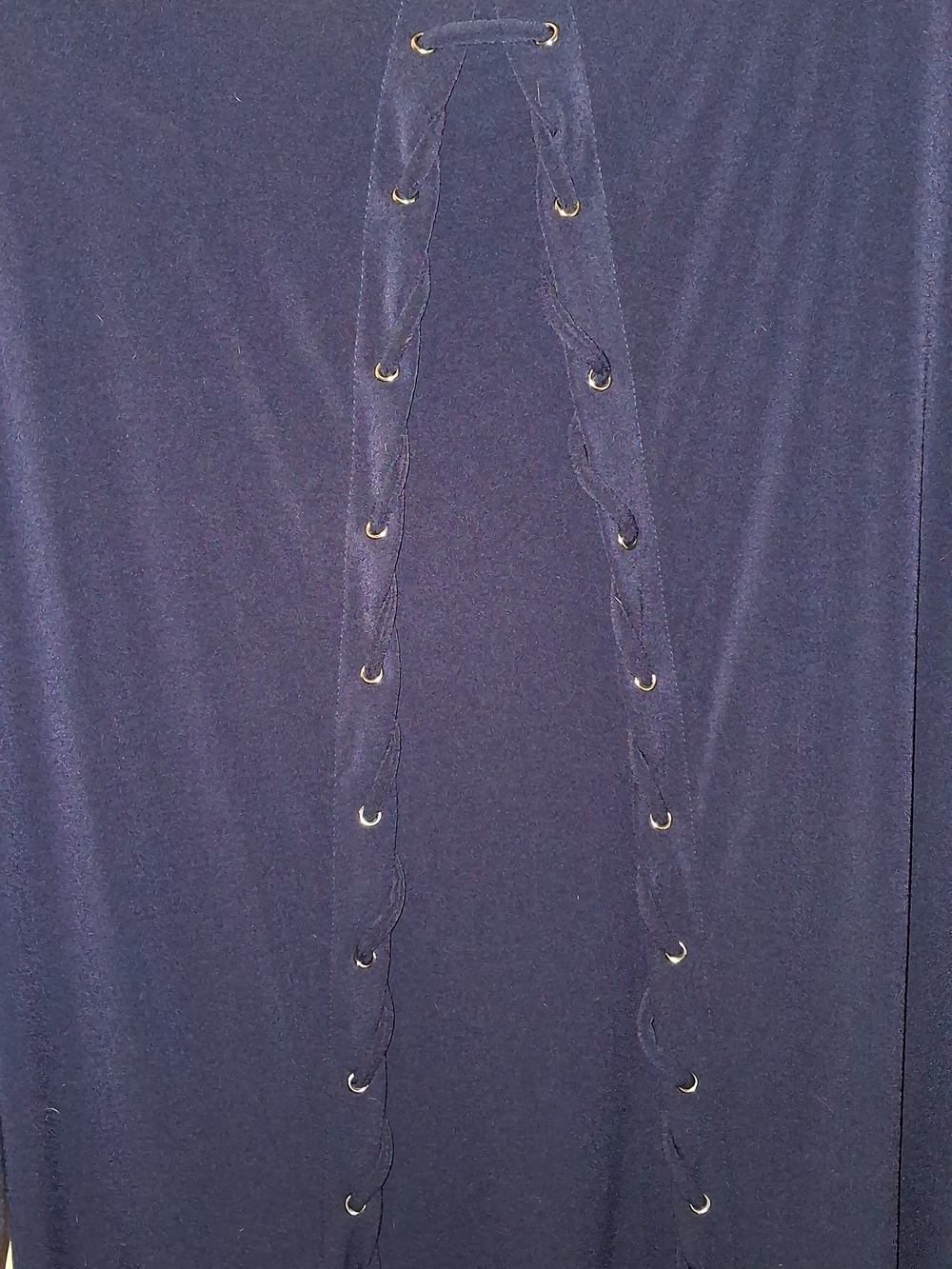 Nina Leonard Navy Blue Long Sleeve Dress - Picture 3 of 9